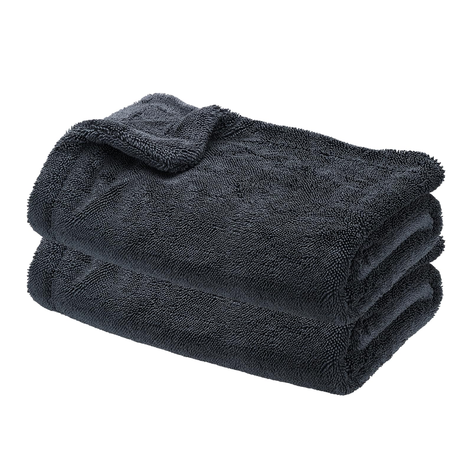 QUARKZMAN 2 Pezze Auto In MicroFibre 24 X 35 Pollici Ultra Cuscino Grigio