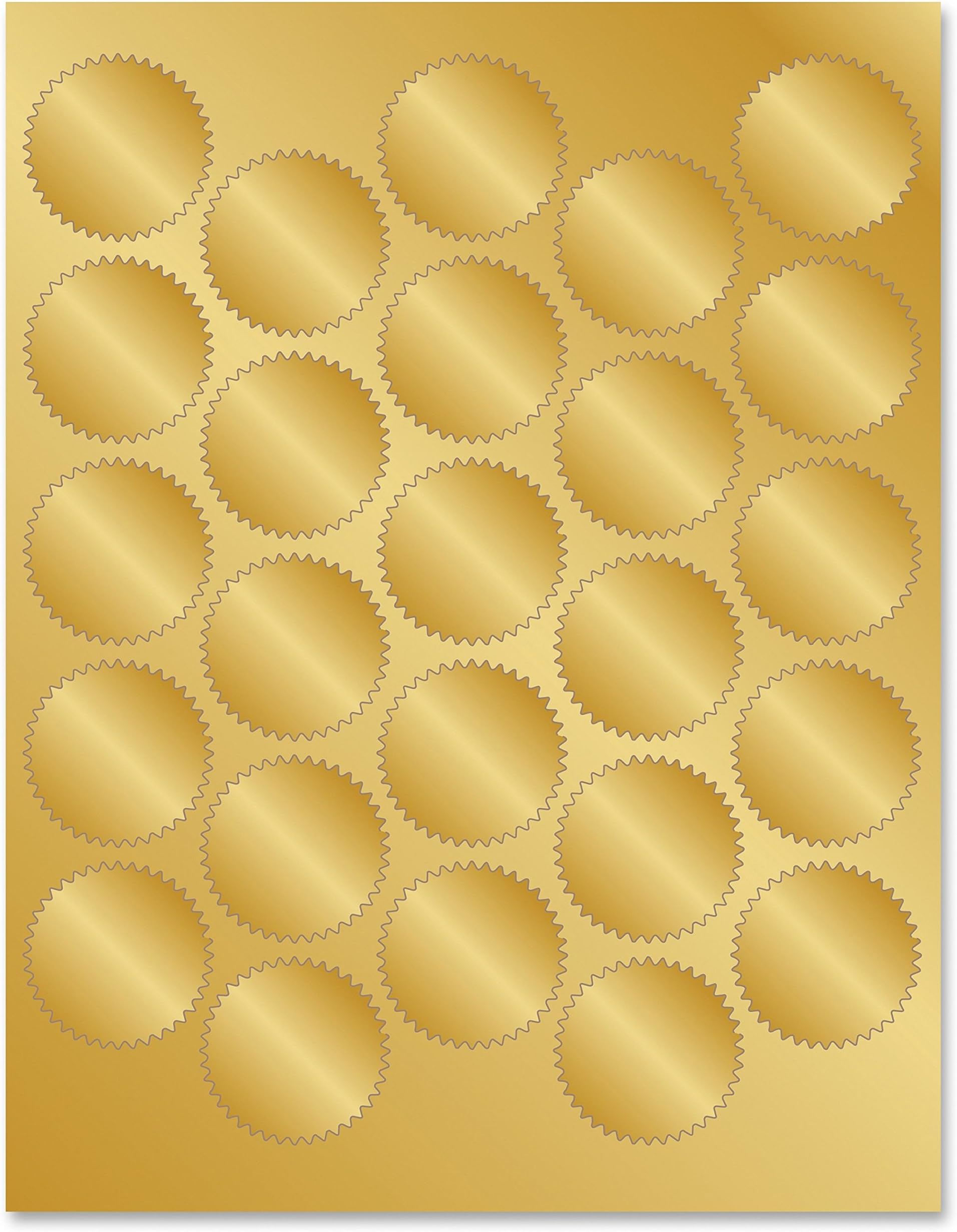 Matte Gold Foil Seals, 1.75" Dia, 200/Pack (47839)