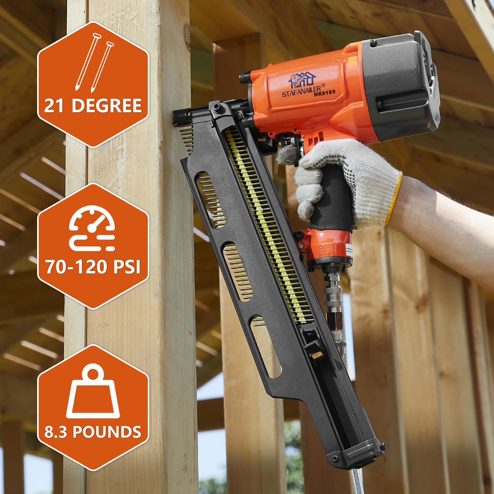 NR2183 Framing Nailer - Powerful & Low Recoil -2