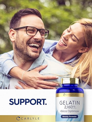 Miniatura 6 de Carlyle Gelatina 2160 mg  con optimizador de sílice  250 cápsulas  Suplemento sin OMG y sin gluten