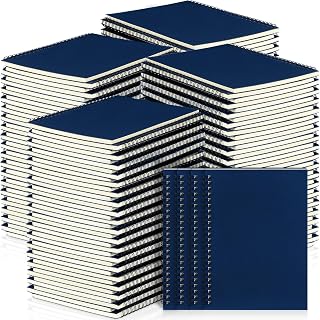Yahenda 72 Pcs Spiral Notebooks, 1 Subject, Wide Ruled, Deep Blue