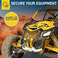 Vista 5 de AUGO Correas de trinquete resistentes y bucles suaves, paquete de 4 correas de trinquete extra fuertes de 1.5 pulgadas por 10 pies con cierres