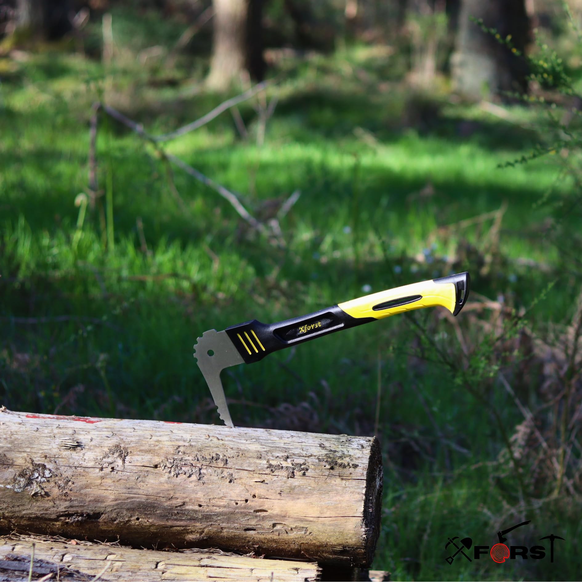 Xforst Sappie Forst 43 cm – Leichte Handsappie Sapie 0,53 kg | Fiberglasstiel & gehärtete Stahlklinge | Forstwerkzeug Holzheber Fällheber rückenschonend für Garten & Brennholz | X-P36FN