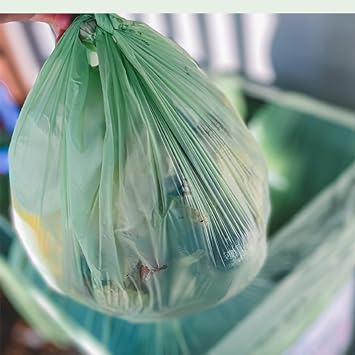 BioBag 20L Compostable Caddy Liners – 20 Bags per Roll – 100% Biodegradable Bin Bags – OK Compost HOME Certified – Green