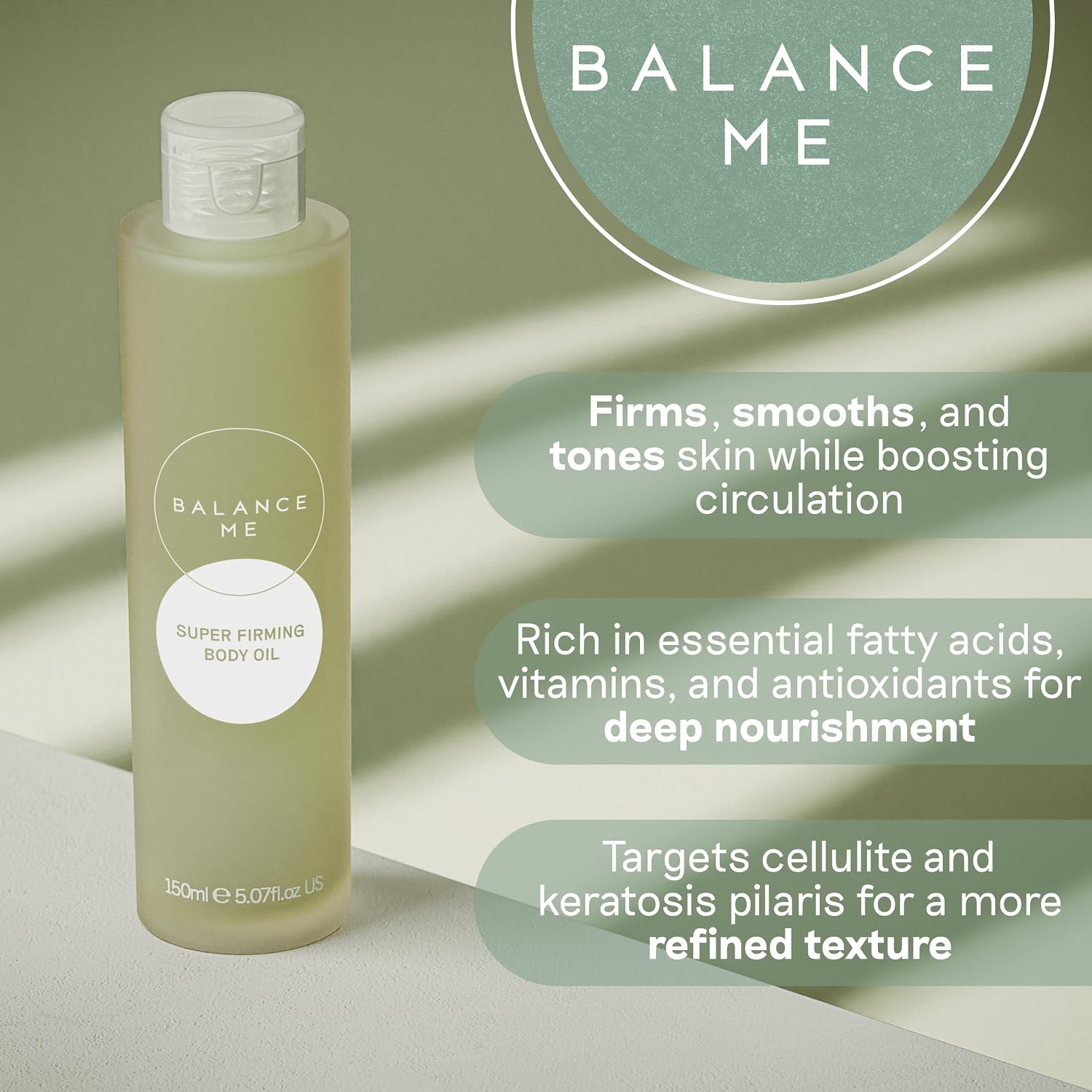 Balance Me Super Firming Body Oil, Cellulite-Targeting Moisturizer, for All Skin Types, 150 ml