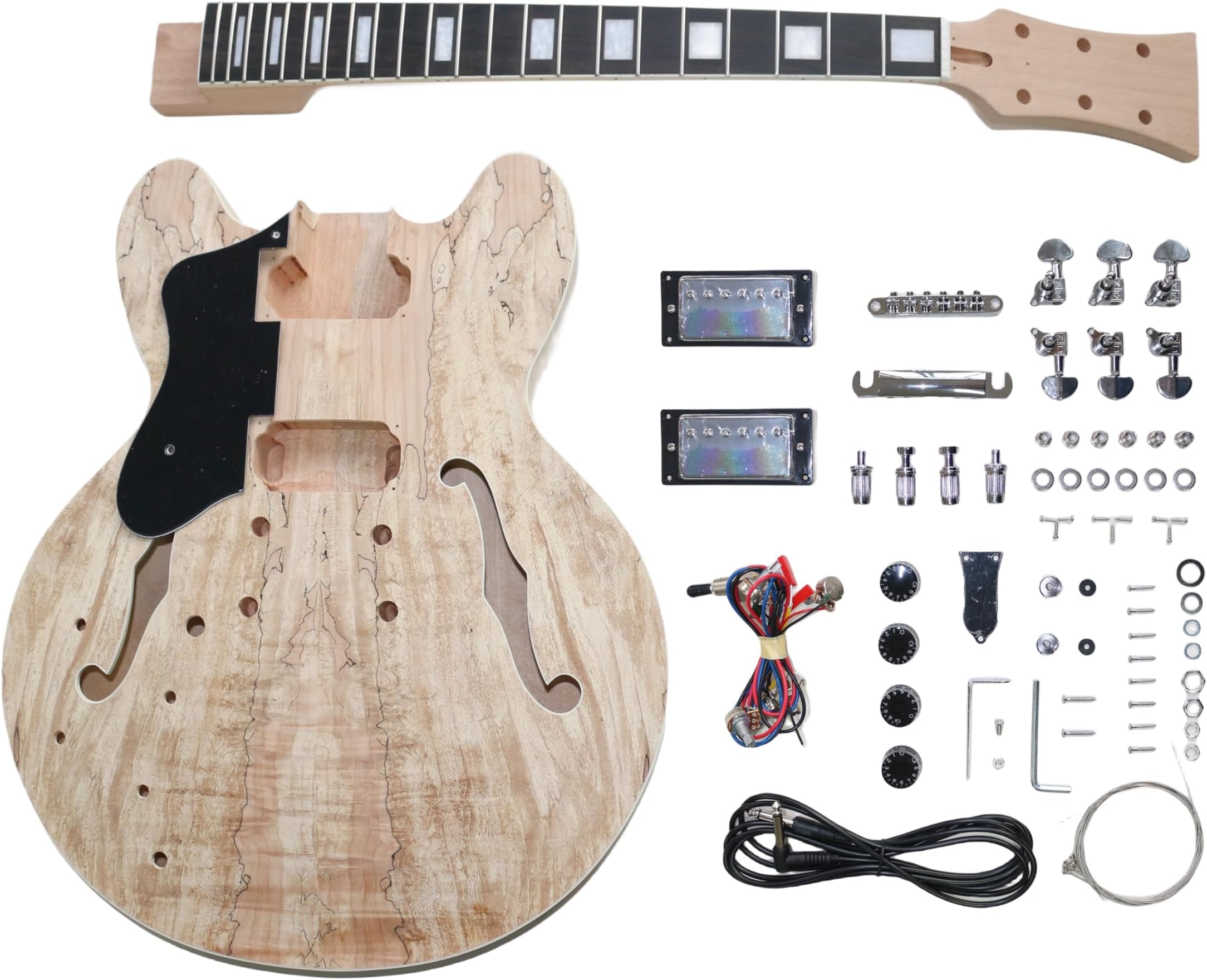 DIY Guitar Kit GDES22L Left Handed Mahogany Semi Hollow