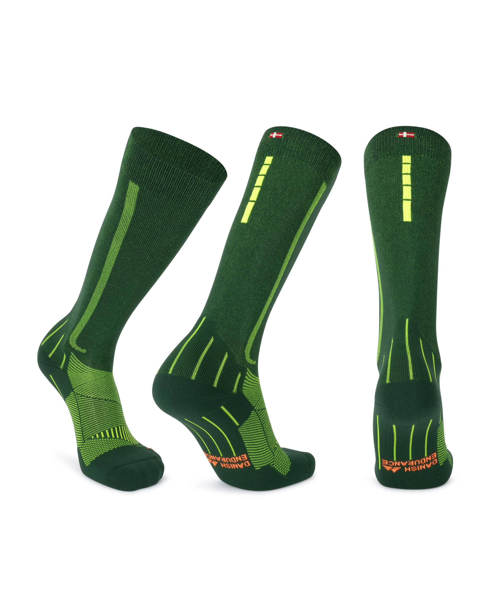 DANISH ENDURANCE Calze Compressione Graduata Uomo Donna 21-26mmHg, Calze Compressive per Recupero, Circolazione, Viaggi, 1 o 2 Paia