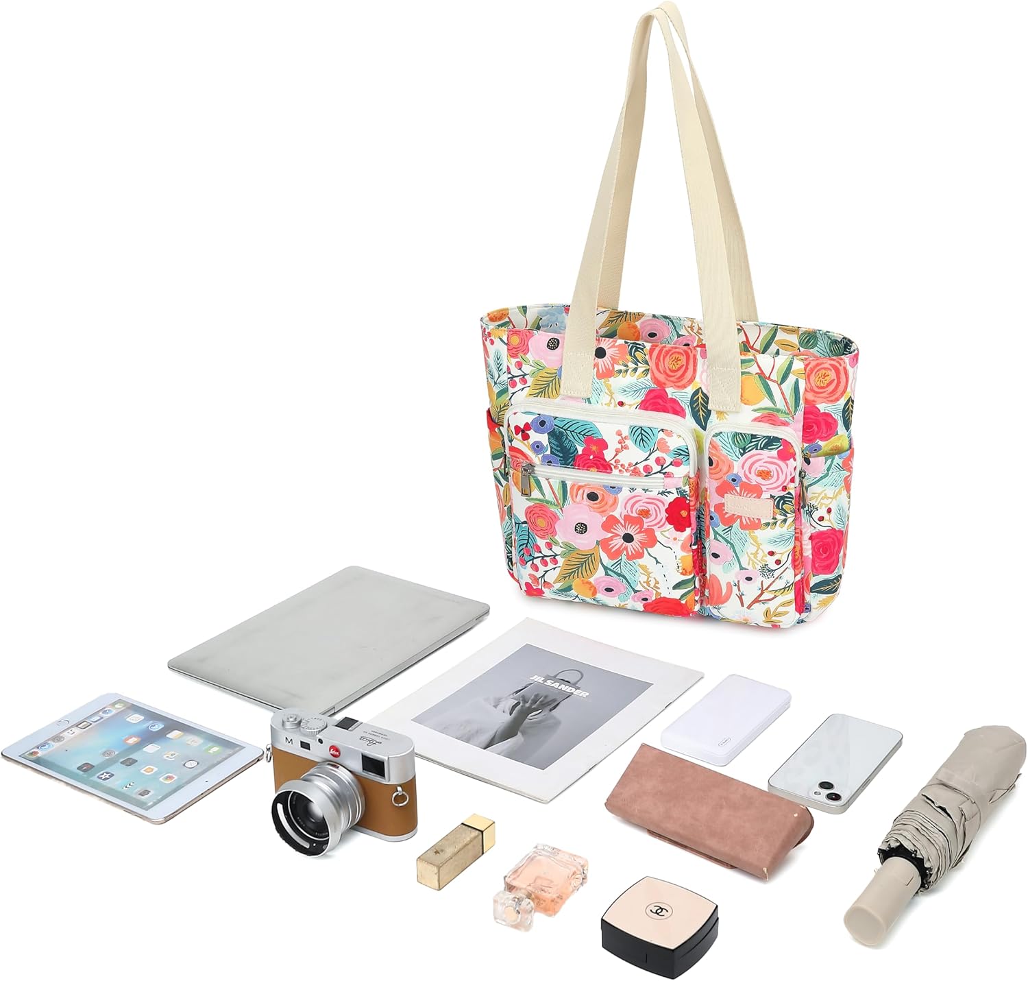 Women Tote Bag With Muti-Pockets,Lightweight Shoulder Bag,Large Capacity Handbag for Travel, Work, Gym - Image 3