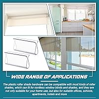 Vista 7 de 2 persianas enrollables para ventana, persianas enrollables con mango para ventanas, accesorios de agarre de dobladillo de plástico para el hogar