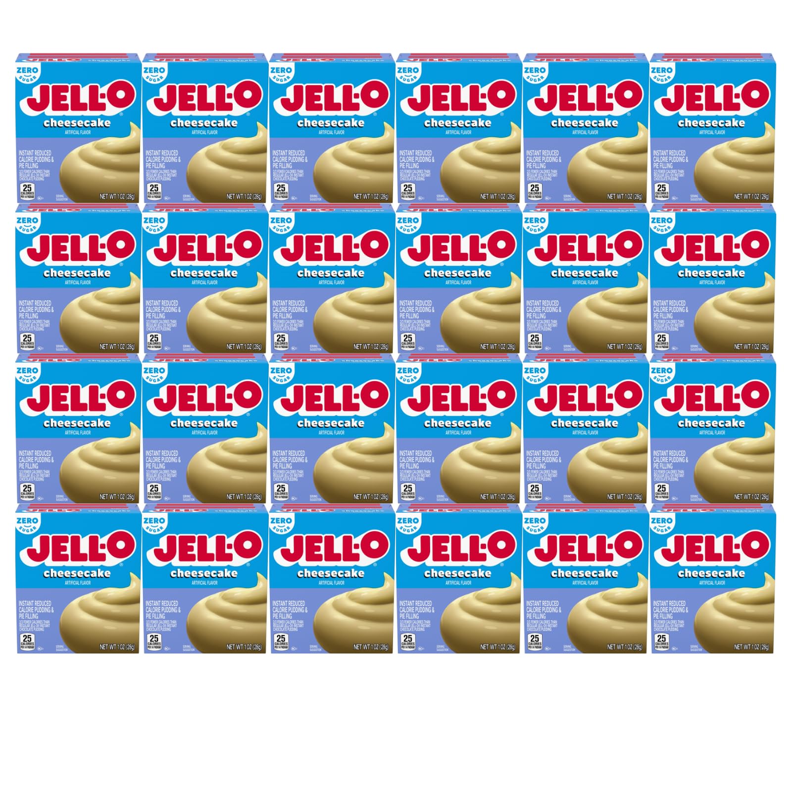 Jell-O Sugar Free Cheesecake Instant Pudding Mix (1 oz Boxes (Pack of 24))
