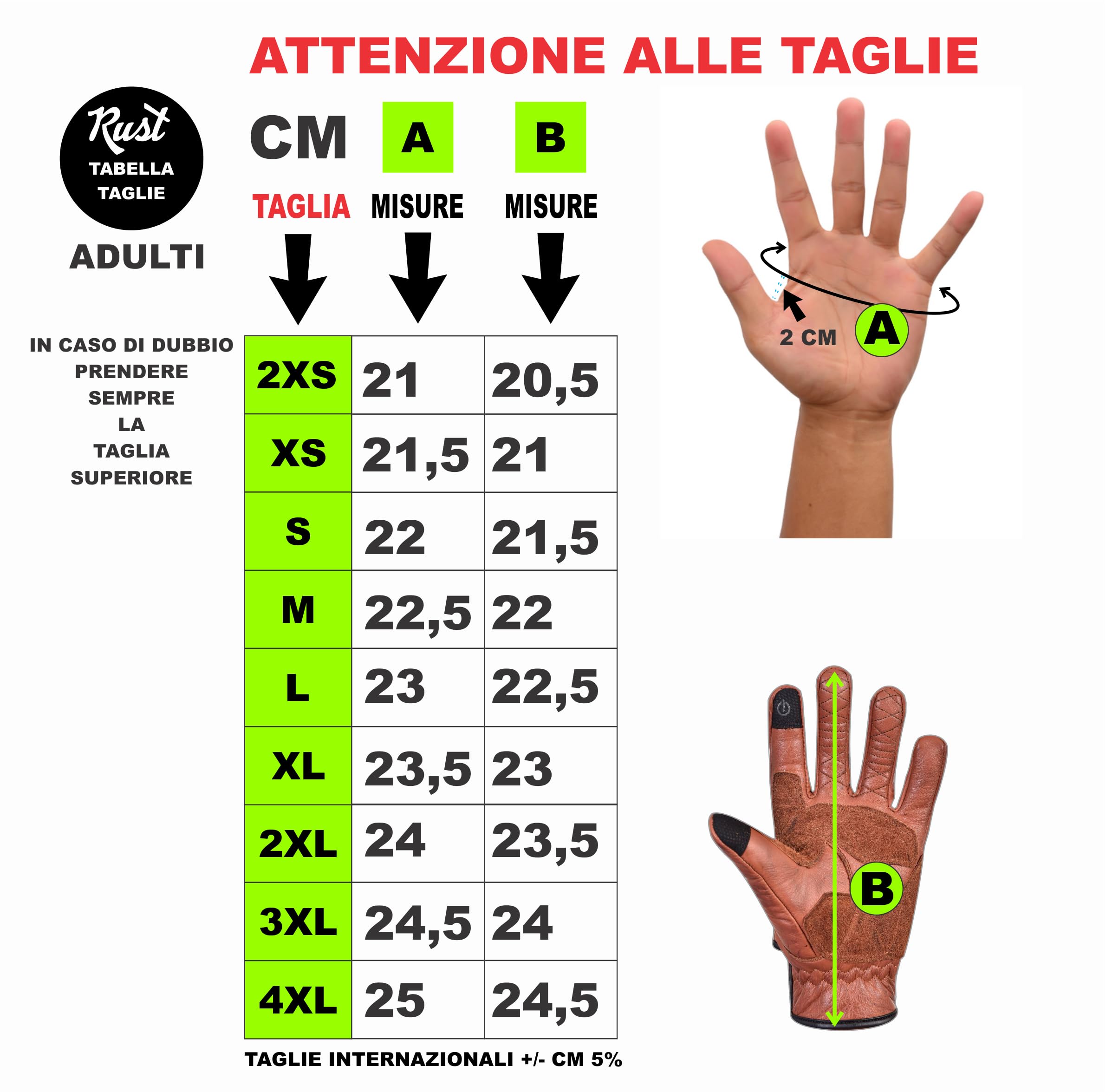 TLA RUST Guantes de moto cuero vintage, protección nudillos contra impactos, homologados CE, 2XS a 4XL hombre, mujer, guantes cafè racer, custom, scooter, quad, pantalla táctil,entretiempo(Nero,XXXXL)