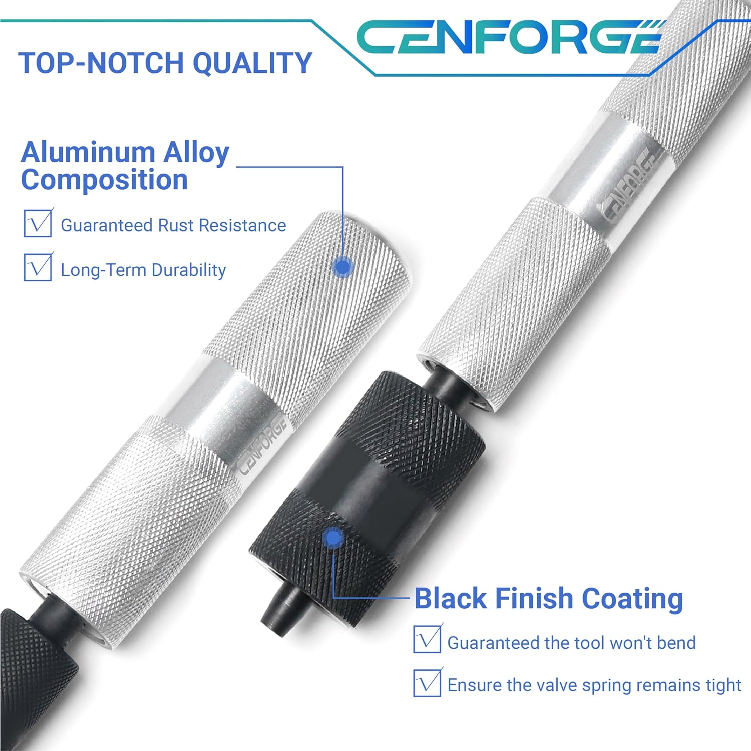 Valve Spring Compressor Tool with Valve Lapping Tools, Valve Keeper Remover Installer Set Fits Toyota Four Cylinder and Chrysler New World Engines with Valve Stems from 4.5 to 7.5mm and 5/16" to 3/8"