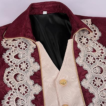 LANGWEI Halloween Kostuum Heren Steampunk Middeleeuwse Jas Gotische Victoriaanse Jas Witcher Cosplay Uniform,Groen,L LANGWEI Halloween Kostuum Heren Steampunk Middeleeuwse Jas Gotische Victoriaanse Jas Witcher Cosplay Uniform,Groen,L