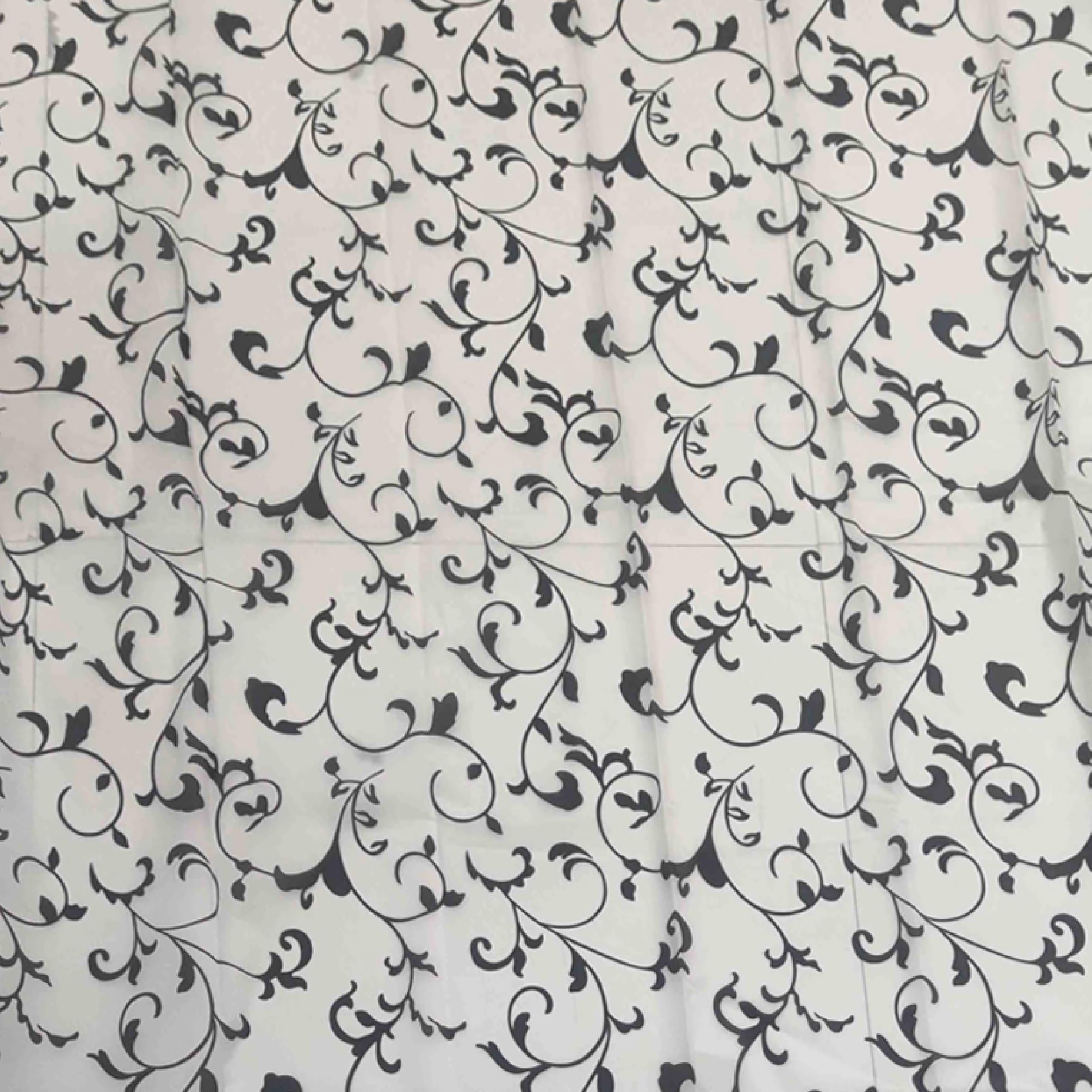 Rideau 120 x 200 cm Corinzia Blanc Noir imperméable pour douche