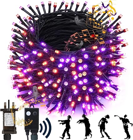25M 200 LED Halloween String Lights with Spooky Music