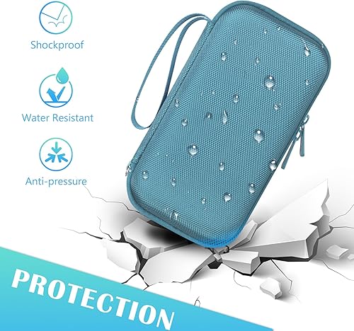 Vista 5 de BOVKE Estuche de transporte para altavoz portátil Tribit StormBox Flow Bluetooth, bolsillo de malla adicional para altavoces Bluetooth, cargador