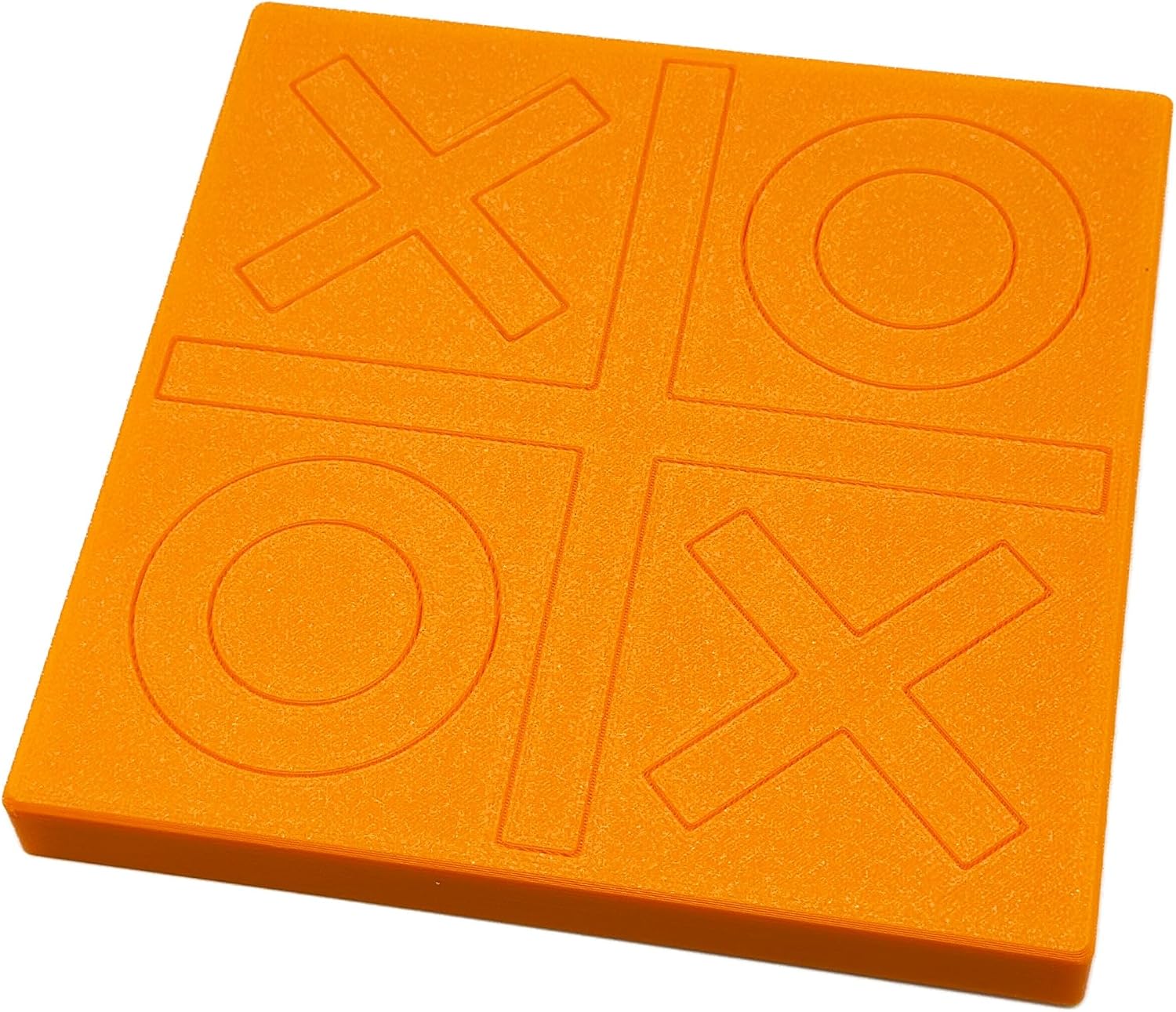 EnderToys Trendy Tic Tac Toe - Halloween Orange with Spiders and Webs (1pc), Compact Travel Size Plastic Family Board Game with Lid, 5 x 5 Inches, Modern Design, Adult Gift Party Favor