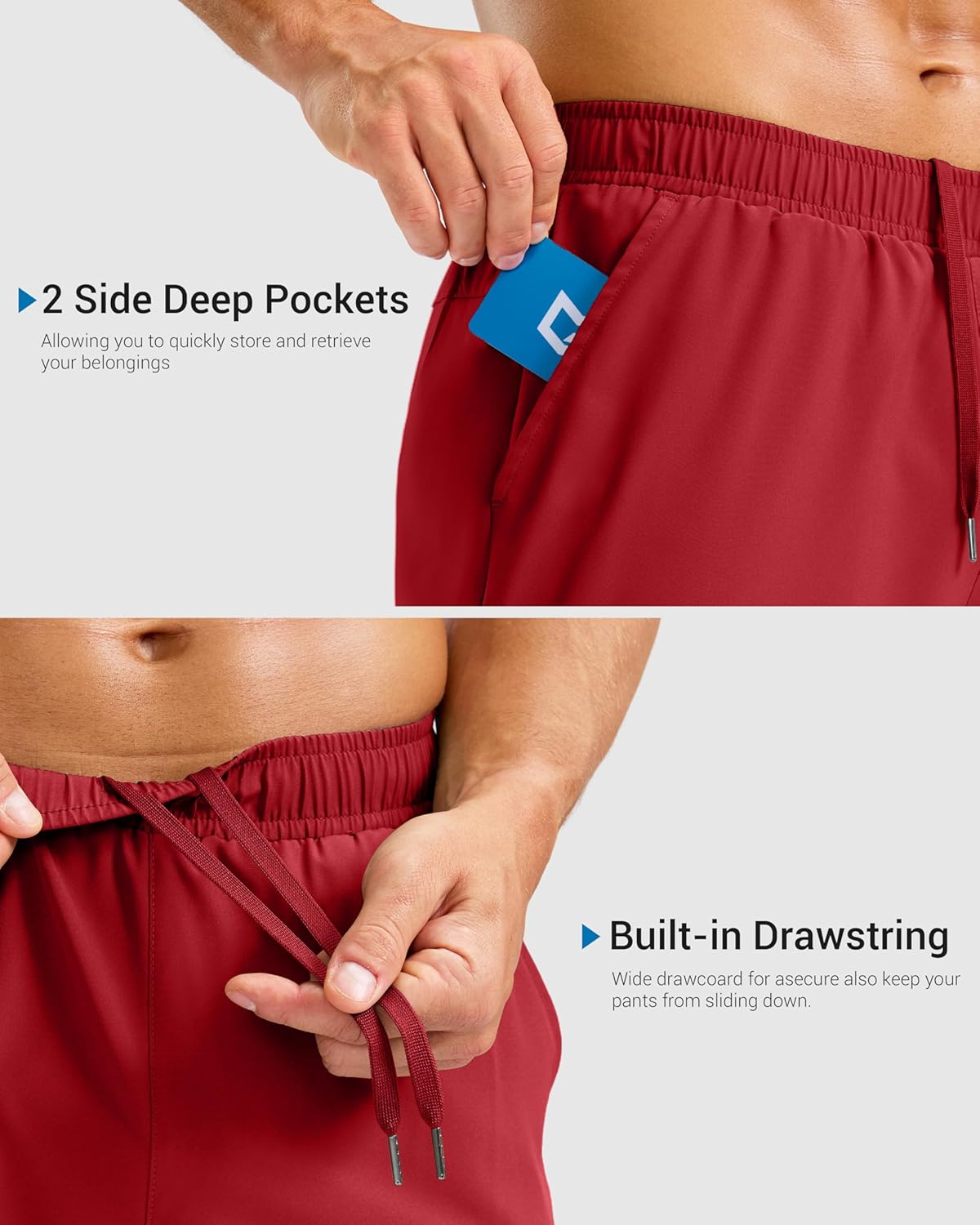 G Gradual Men's Athletic Running Shorts with Pockets Lightweight Quick Dry 5"/ 7"/ 9" Basketball Workout Gym Shorts for Men - Image 4