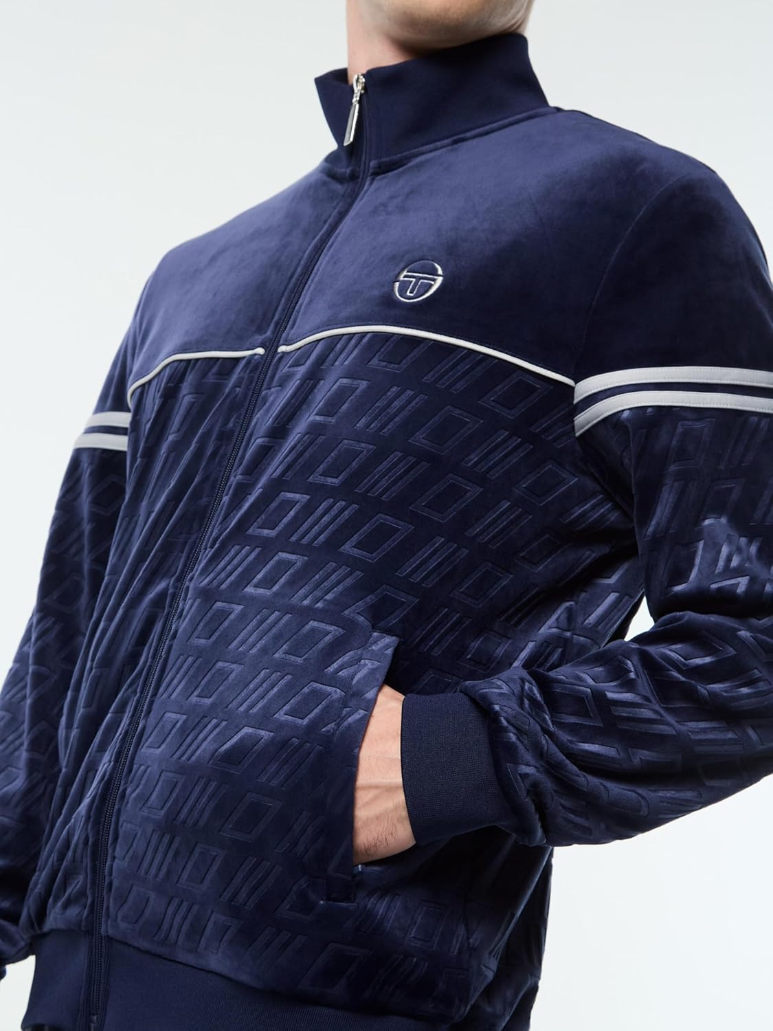 Sergio Tacchini Bandiera Track Jacket- Maritime Blue - Image 9