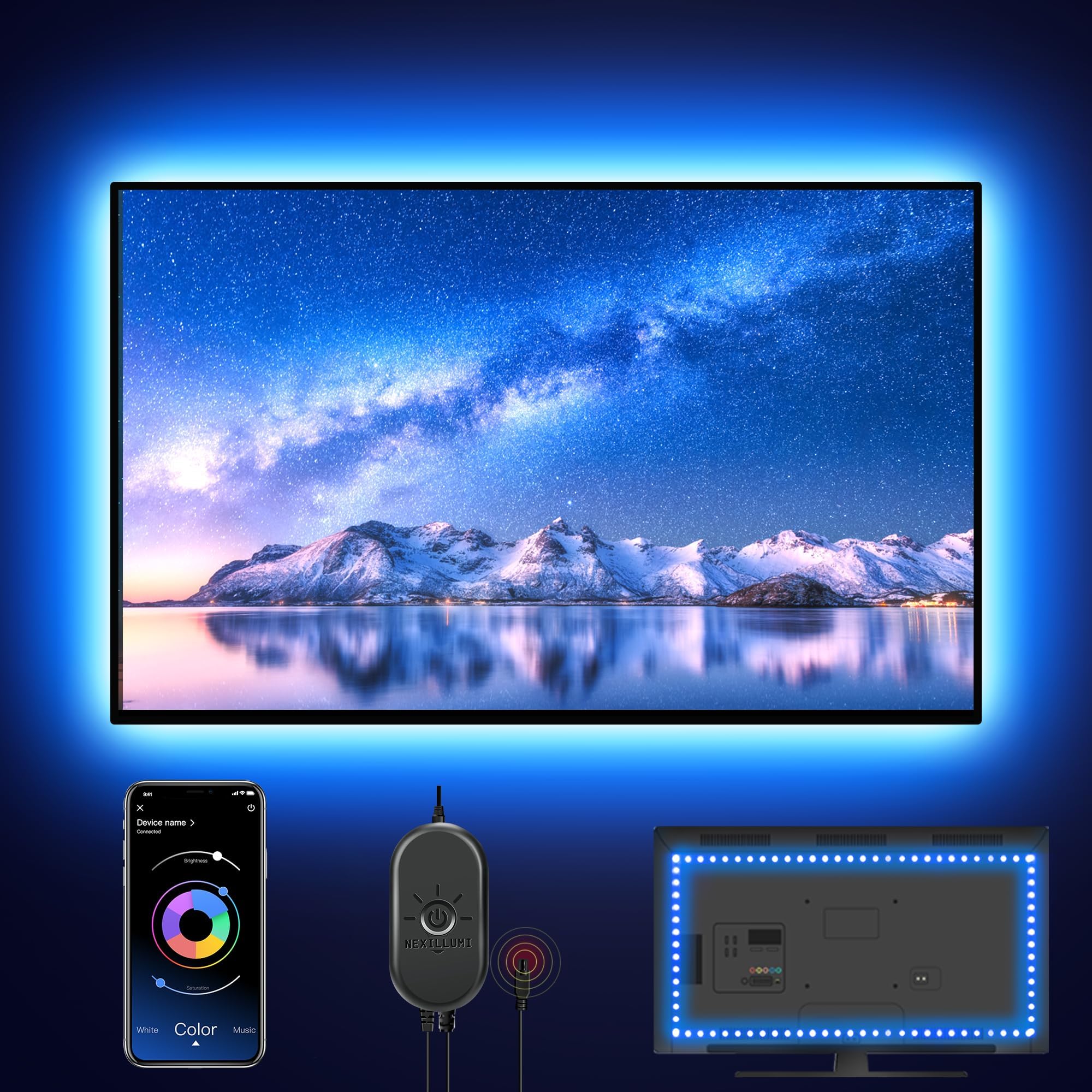 NexillumiLED Lights for TV 55 Inch to 43 Inch