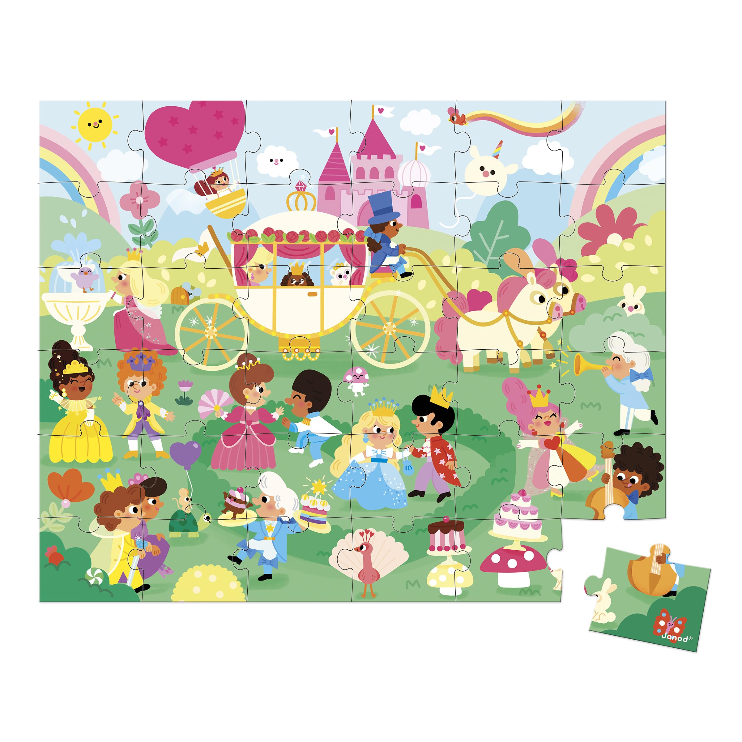 Janod - Puzzle per bambini 36 pezzi Tema Le 4 stagioni Dai 4 anni - Puzzle per bambini - Sviluppa la pazienza e la concentrazione - Prodotto in Francia - Dai 4 anni