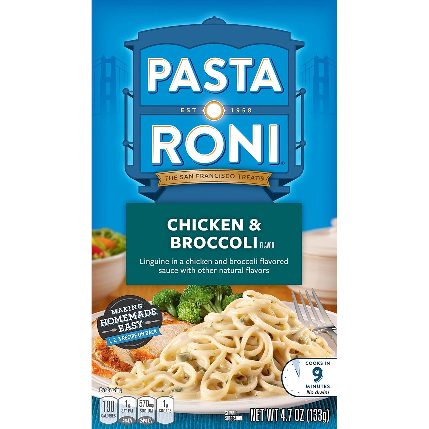 Amazon.com : Pasta Roni Chicken & Broccoli Flavor, 4.7 oz : Grocery ...