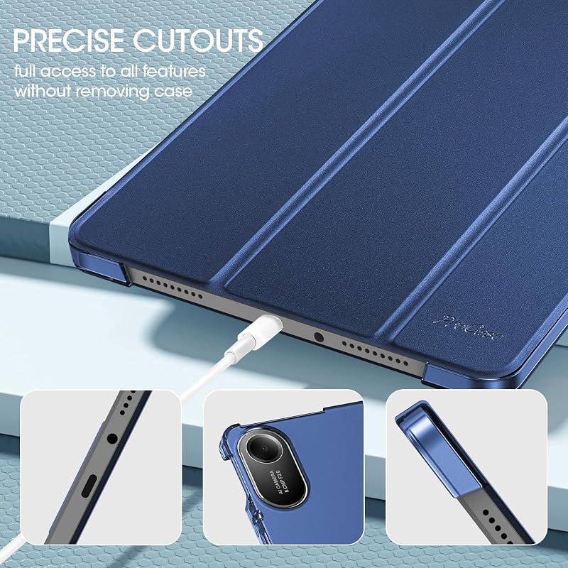 ProCase Xiaomi Redmi Pad 2 11" Tok - Vékony Védőtok Sötétkék, Intelligens Borítás - 11" Redmi Pad 2 2025, navy
