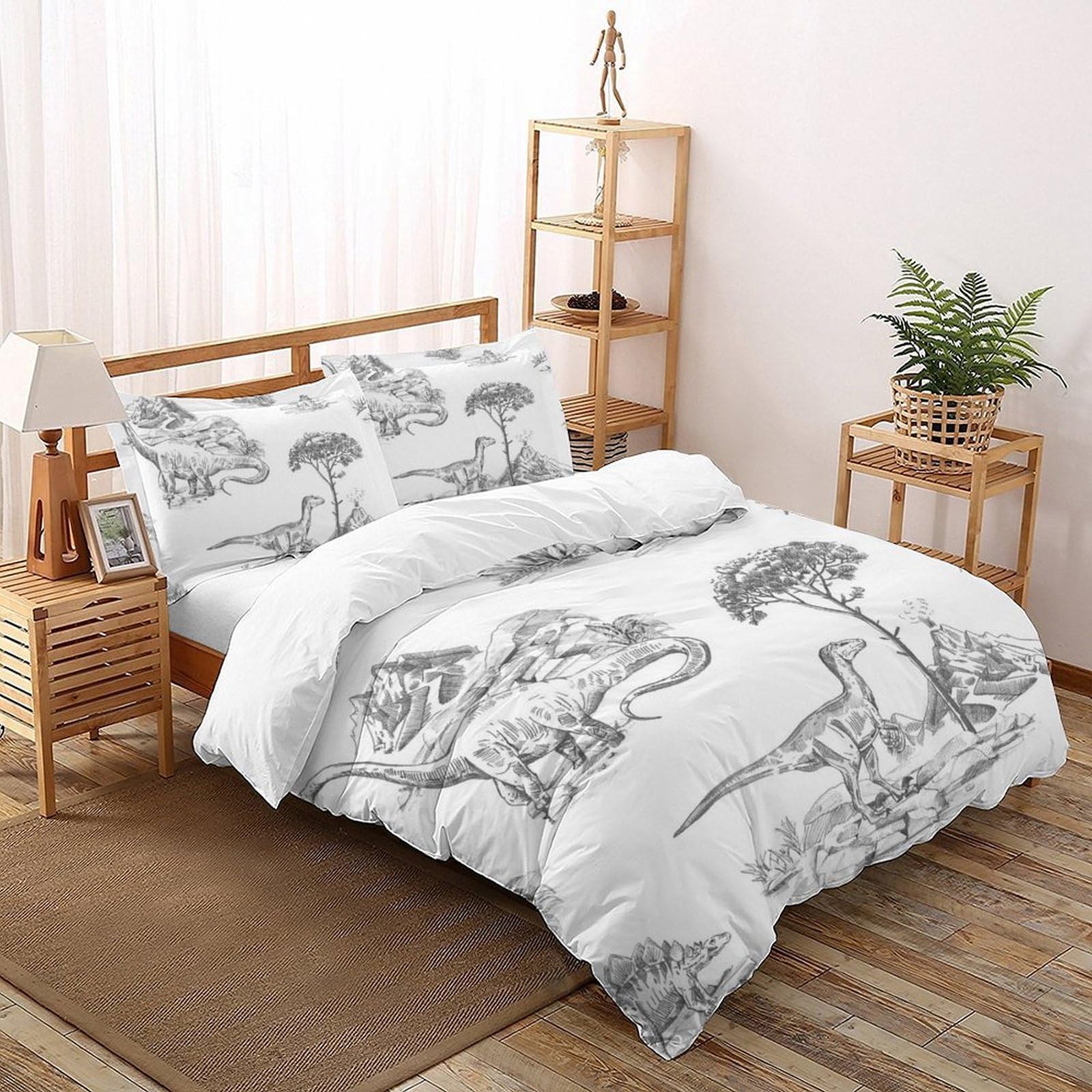 Fermeture à glissière sur cette housse de couette facile à changer 260x220