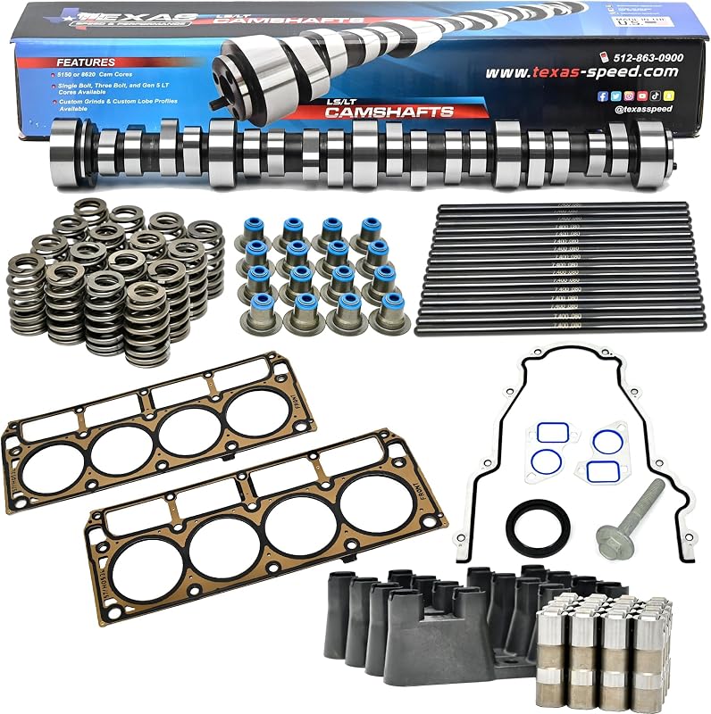 Kit de instalação do comando de válvulas Texas Speed Chopacabra para motores LS 4.8L, 5.3L, 5.7L e 6.0L