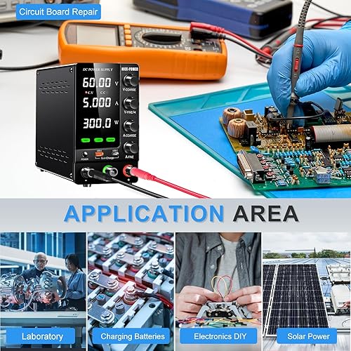 Vista 17 de NICE-POWER Fuente de alimentación de CC variable 30V 10A, fuente de alimentación de banco de CC regulada ajustable