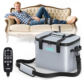 CUEME 20 QT Ice Machine for Knee After Surgery, Programmable Timer Cold Therapy Machine, Knee Replacement Recovery System, Cryotherapy Pain Relief Pad for Shoulder, Hip, Ankle & Foot - Amazon product rated Grade A
