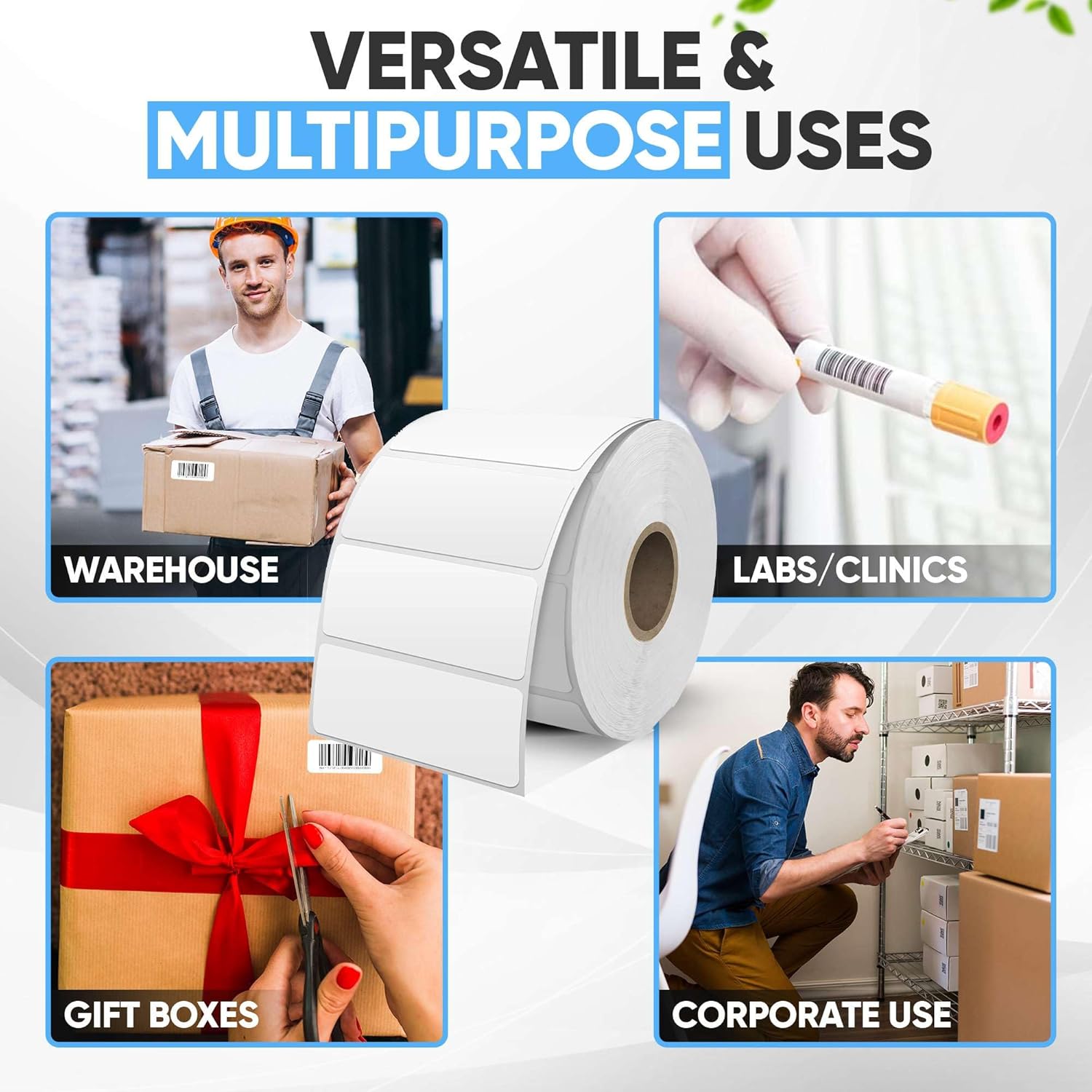 2.25" x 1.25" Direct Thermal Labels for Barcodes, Perforated UPC Barcode, Compatible with Rollo, Zebra, Munbyn, Nelko Thermal Label Printers 10 Rolls/10000 Labels - Image 7