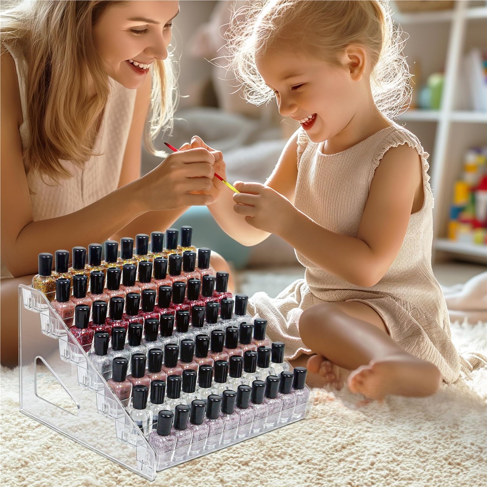 Organizer Na Lakier Do Paznokci Przezroczysty Organizer Na Lakiery Do Paznokci, Wielofunkcyjny Ekspozytor Do Łazienki(7-Tier)