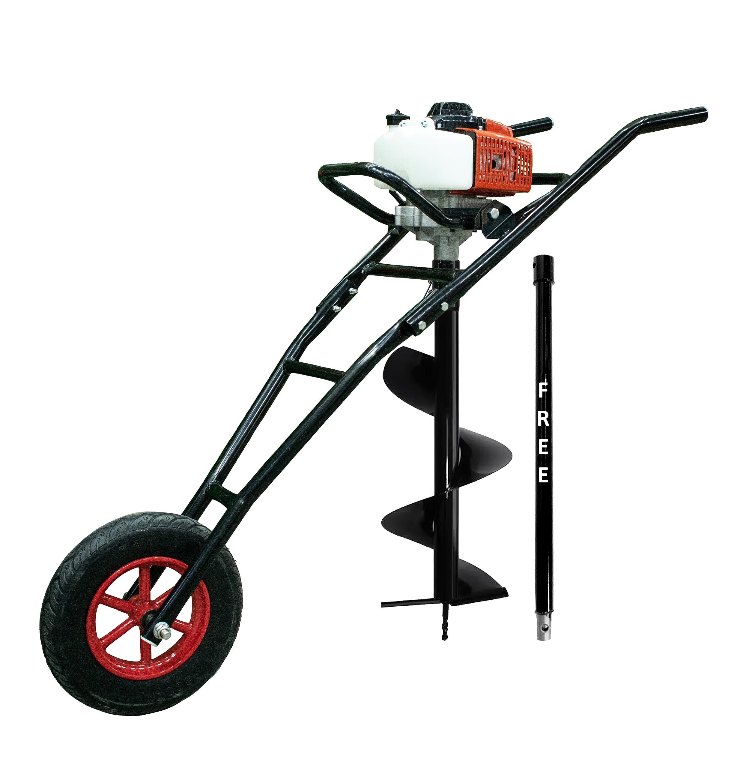 DVI 63CC Trolley Earth Auger Machine with 2 Stroke Petrol Engine, Plantation and Digging Holes | Earth Auger Can Dig Holes in Every Type of Soil (63CC Trolley Earth Auger, with 12-INCH BIT) discount deal