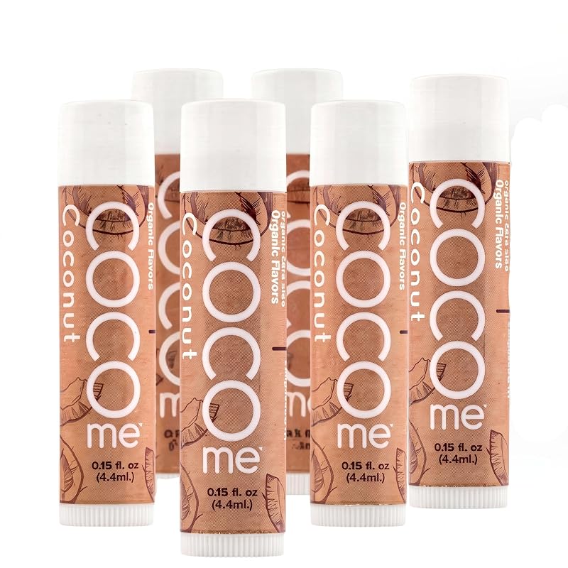 Bálsamo labial Coco Me com cera de abelha e óleo de coco, pacote com 3