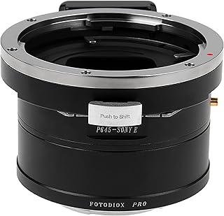 Fotodiox Pro Lens Mount Shift Adapter - Compatible with Pentax 645 (P645) Mount Lens to Sony Alpha E-Mount Mirrorless Camera Body