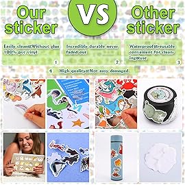 Arme 600Pcs Animal Stickers Pack, Colorful Vinyl Stickers for Water Bottles Computer Skateboad Phone Notebooks, Cute Animal Stickers Waterproof, Pet Stickers for Toddlers Kids Teens Girls Boys