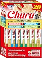 Vista 10 de Inaba Churu Golosinas para gatos, puré cremoso sin cereales que se puede lamer y exprimir, suplemento con vitamina E y taurina, 0.5 onzas en cada