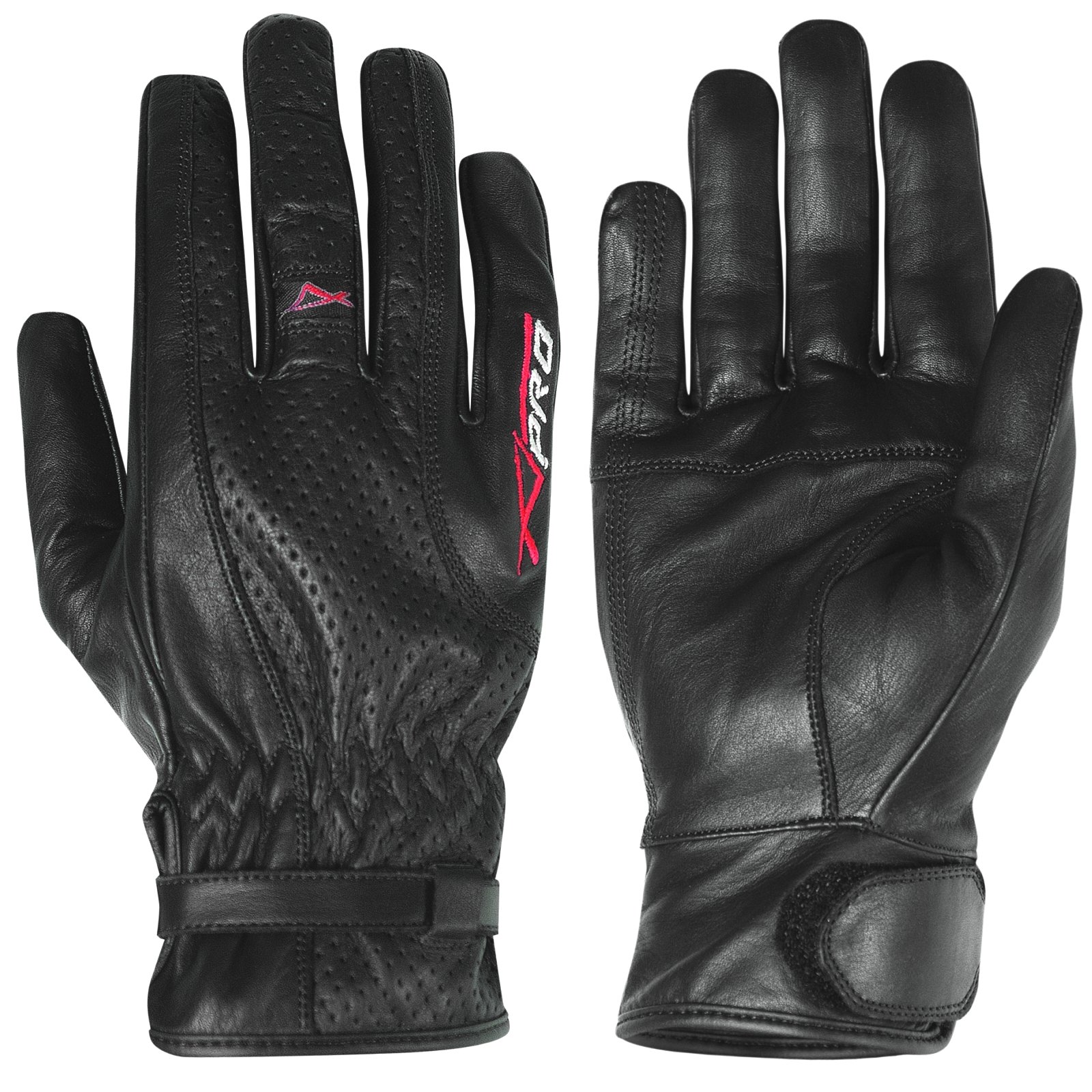 A-Pro Kalbsleder Handschuhe Weich Motorrad Roller Touring Lederhandschuhe Schwarz XXL Auto & Motorrad