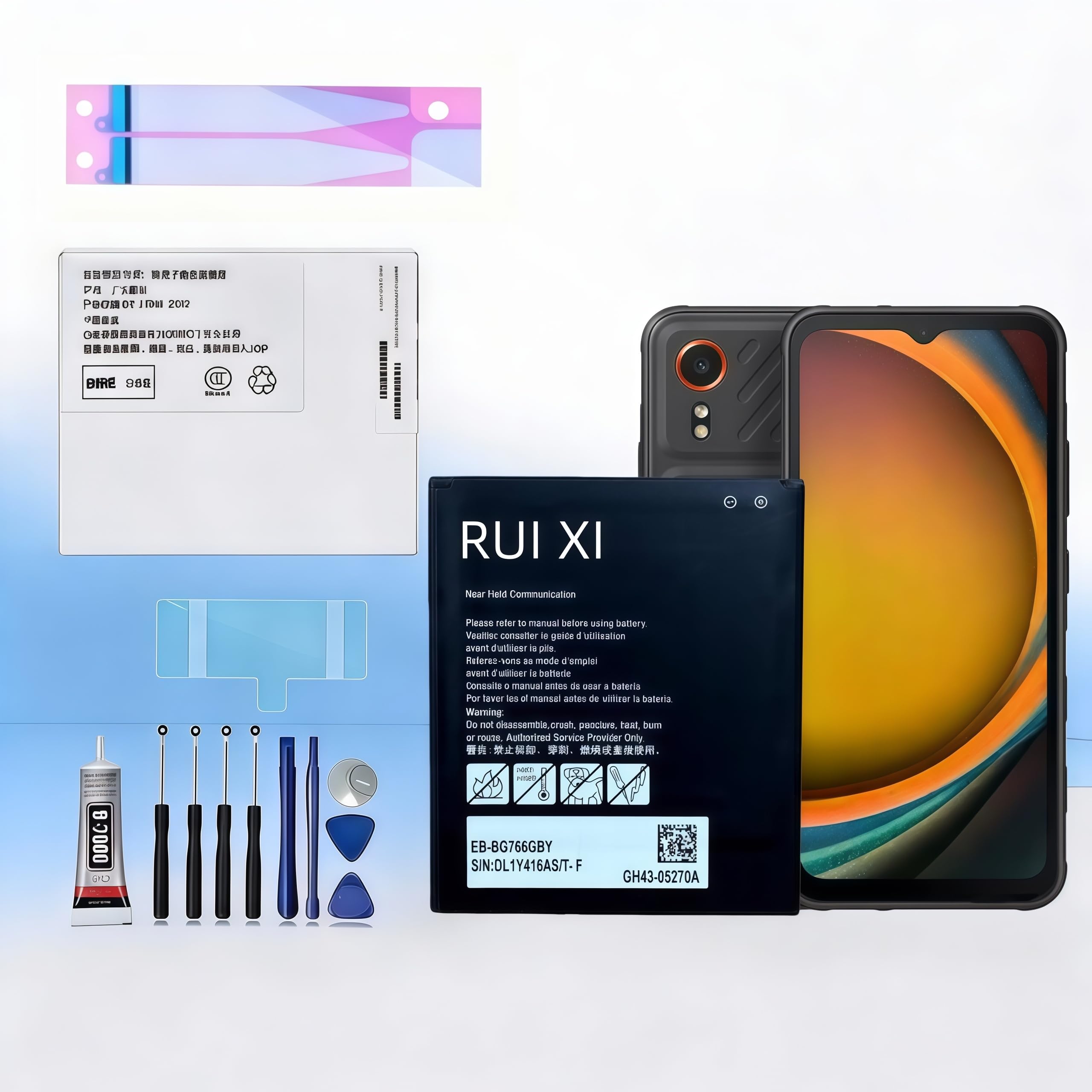 Battery Compatible for Samsung Galaxy Xcover 1/2/3/4/5/6/6 Pro/7/7 Pro + Free Tools (For Xcover 5 2021)