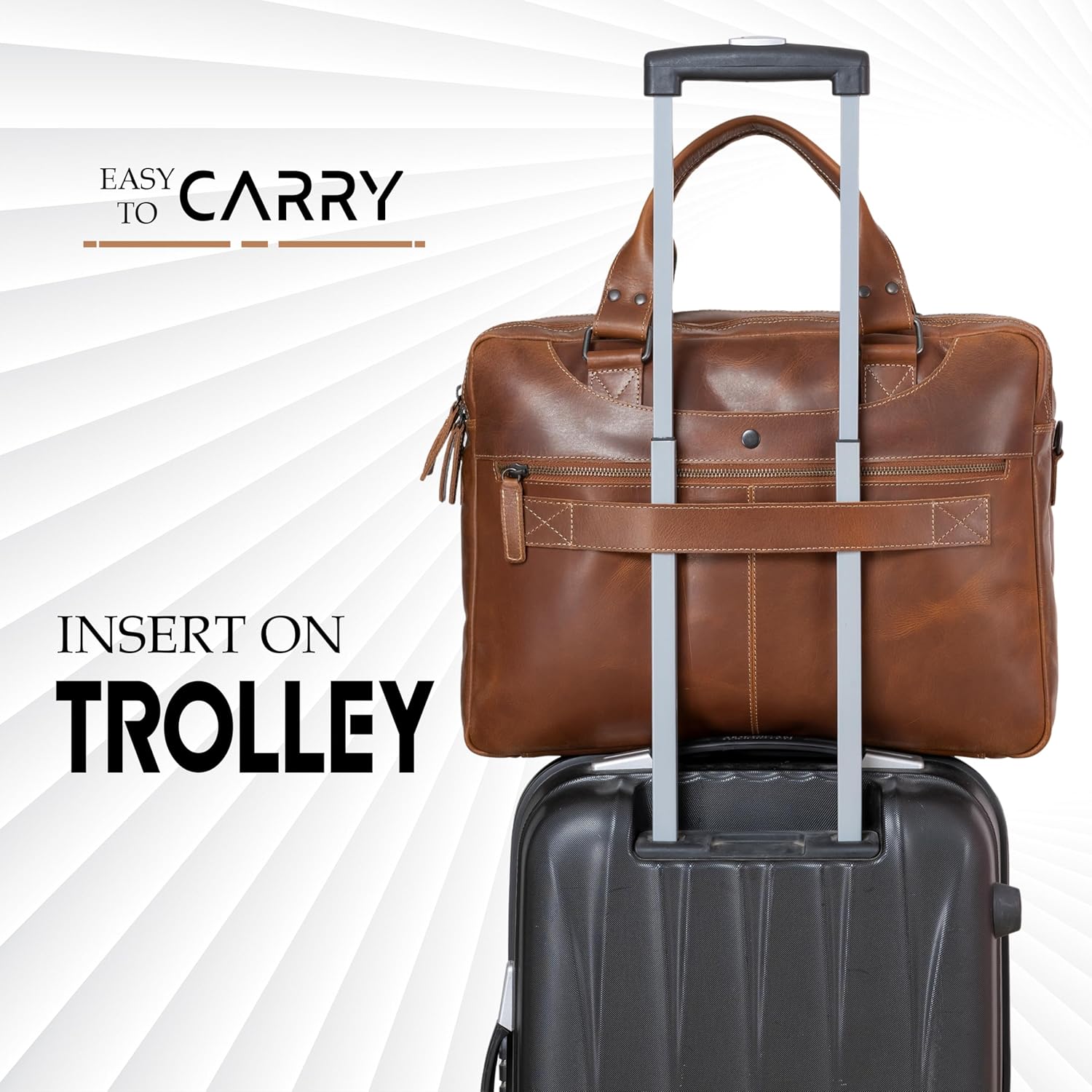 JD LEATHERS 16 inch Full-Grain Buffalo leather laptop computer bag for men Messenger Best Office trave - Image 6