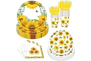144Pcs Sunflower Party Supplies for an unforgettable Event