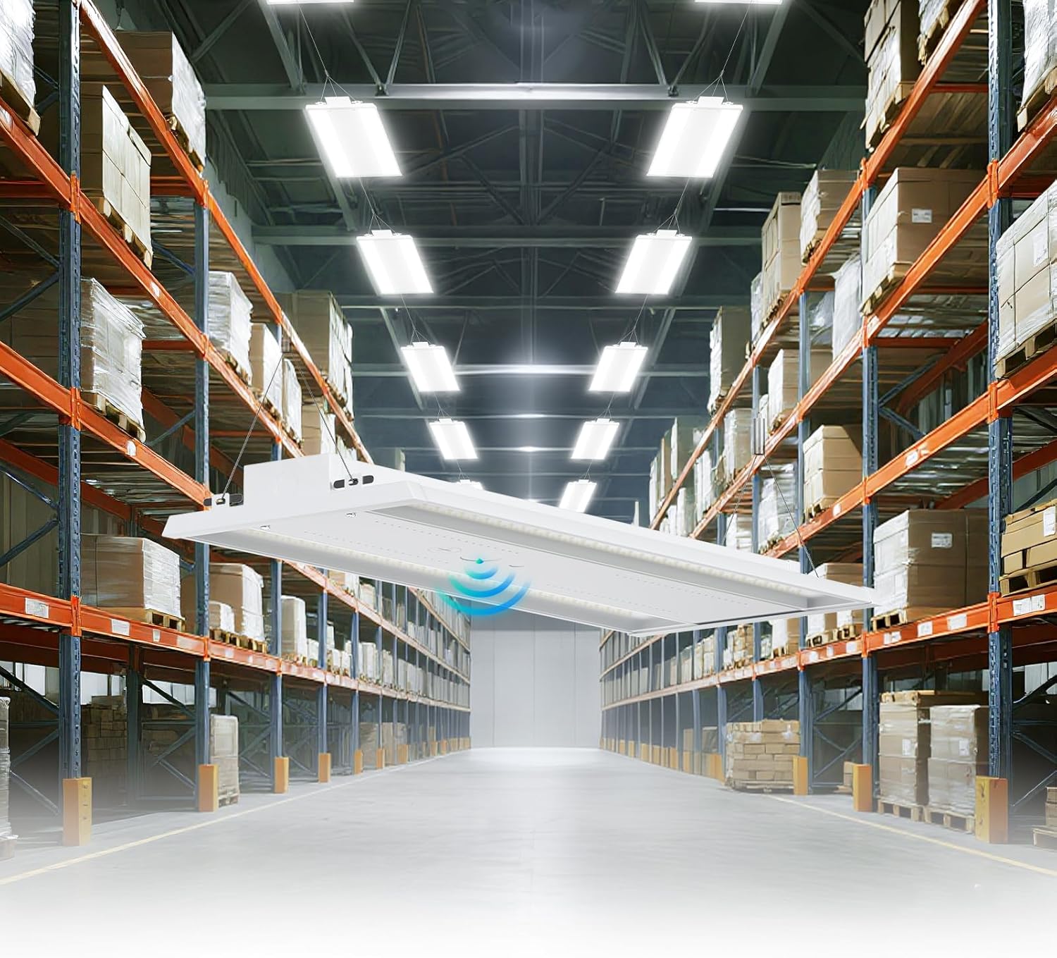 YXL LED Linear High Bay Shop Light 210W, Larger Central Lighting Area, 31500LM, 120-277V, 0-10V, 5000K, Commercial Linear High Bay Led Shop Lights for Warehouse Industrial Garage Workshops, UL