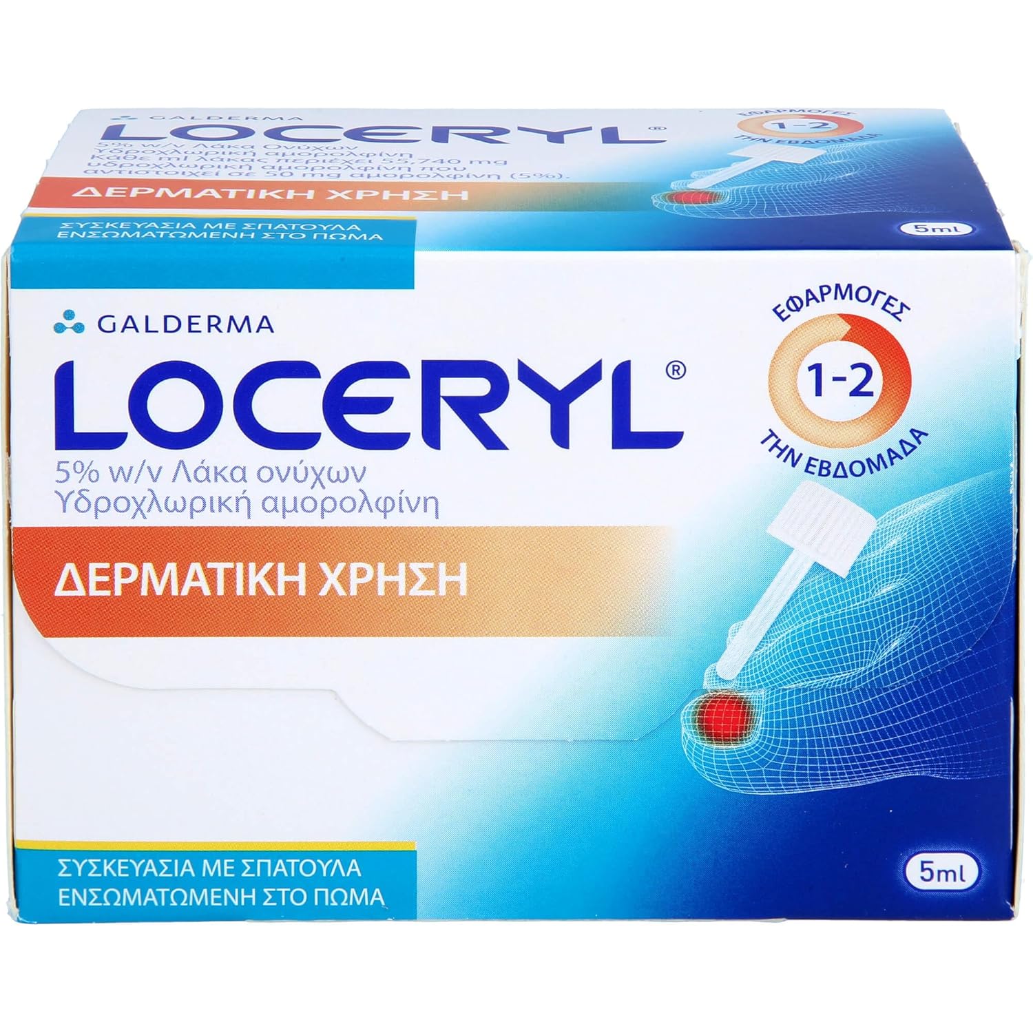 LOCERYL 50 mgml Nail PG Nail P.DIRECT Application 5 ml