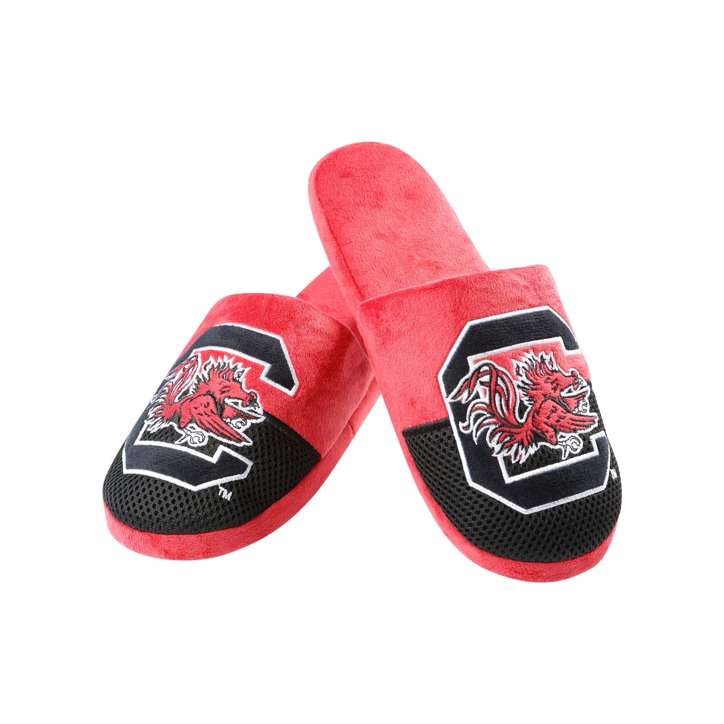 FOCO Oklahoma Sooners NCAA Mens Team Logo Staycation Slippers