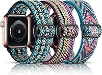 Vista 23 de DaQin Paquete de 3 bandas elásticas compatibles con Apple Watch Bands para Hombre de 1.65 pulgadas, 1.61 pulgadas, 1.57 pulgadas, 1.5 pulgadas