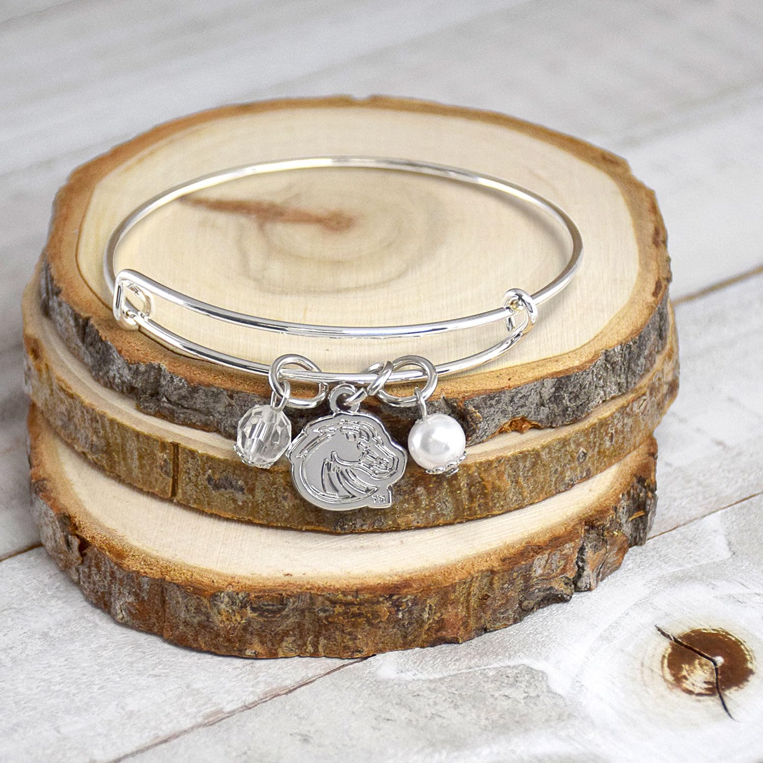 Fan Frenzy Gifts NCAA Boise State Broncos Bangle Charm Bracelet