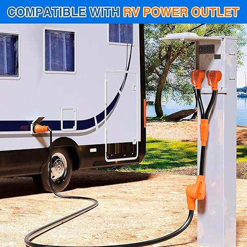 Miniatura 127 de Nilight - 50033R Adaptador de enchufe RV de 18 pulgadas, 50 amperios a 30 amperios, adaptador eléctrico de Dogbone de alta resistencia con mango 115G