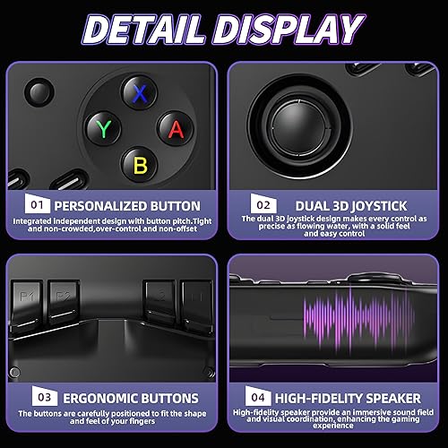 Miniatura 5 de RG35XX Pro Retro - Consola de juegos de mano doble tarjeta de 64+128 GB con emulador integrado de 11000+ juegos retro 17, sistema Linux, pantalla