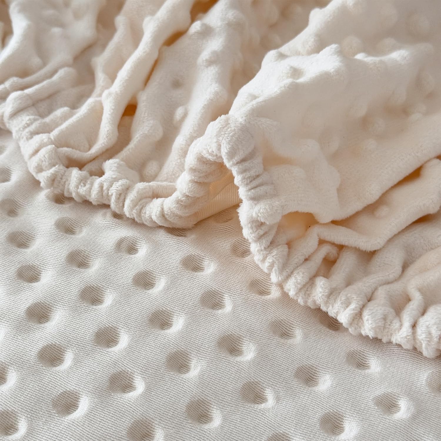 La&Sheer Fuzzy Crib Sheets Fitted 2 Pack,Plush Fleece Minky Crib Sheet for Standard Crib Mattress(28"x52"),Soft Fluffy Fitted Crib Mattress Sheet for Girls and Boys(Light Beige,Green)